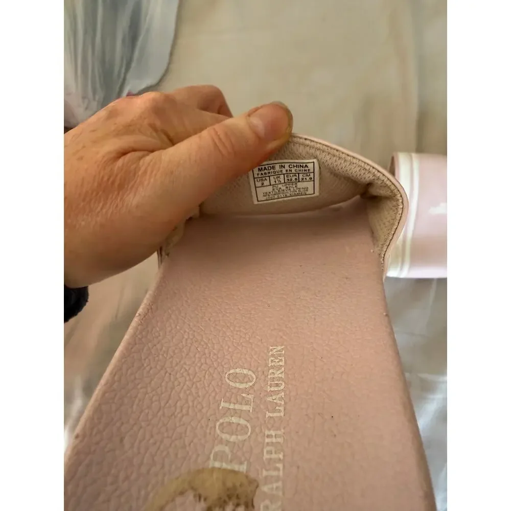 Ralph Lauren light pink slide sandals size 2